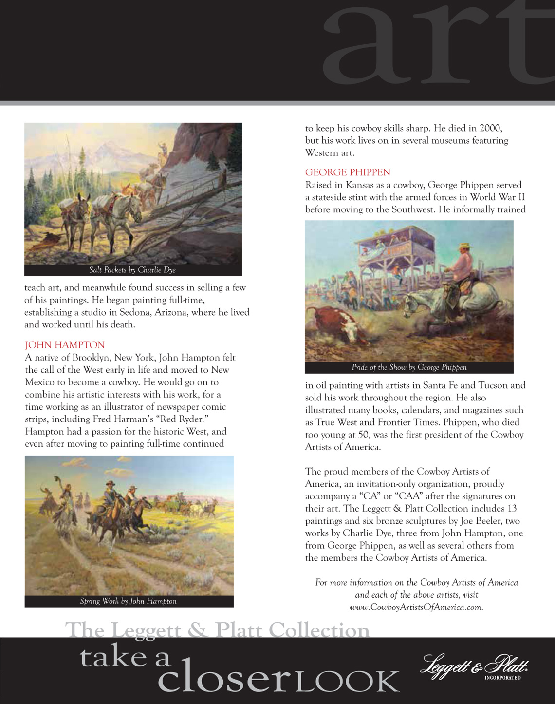 Cowboy Artists brochure